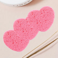 30 Heart Shape Facial Sponges with Container