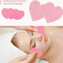 30 Heart Shape Facial Sponges with Container