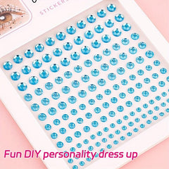 165 Pcs Eye & Face Acrylic Crystal Sticker Makeup Party Halloween Cosplay