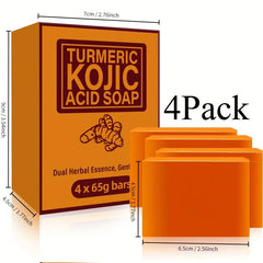 Turmeric Soap with Hyaluronic Acid, Vitamin C, Retinoic Acid, Collagen 65g 4pcs