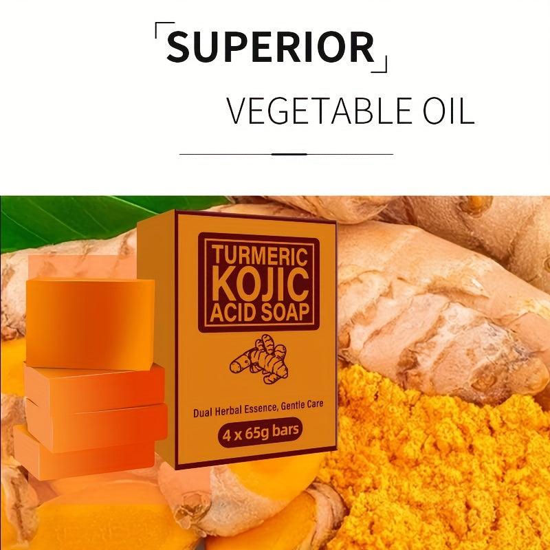 Turmeric Soap with Hyaluronic Acid, Vitamin C, Retinoic Acid, Collagen 65g 4pcs