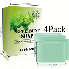 100% Natural Peppermint Soap Bar With Cocoa Butter & Olive - 9.16 oz
