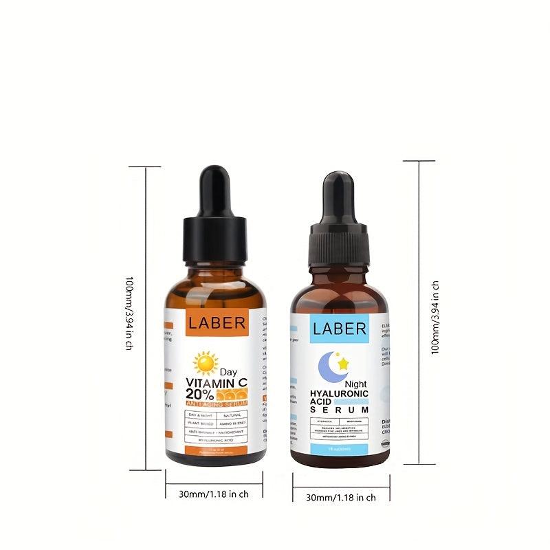 2pcs Vitamin C & Hyaluronic Acid Serum Set