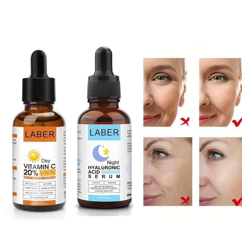 2pcs Vitamin C & Hyaluronic Acid Serum Set