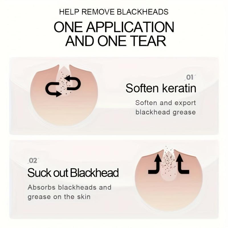 60PCS Bamboo Charcoal Blackhead Absorbing Mask