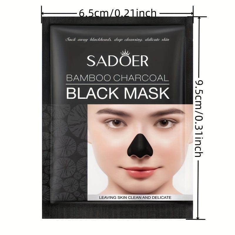 60PCS Bamboo Charcoal Blackhead Absorbing Mask