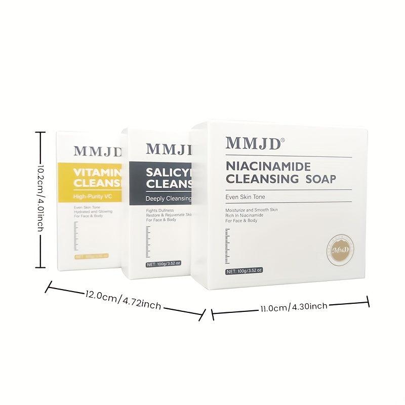 Set 3 Box 100g Vitamin C Soap Niacinamide Whitening Soap Salicylic Acid Soap