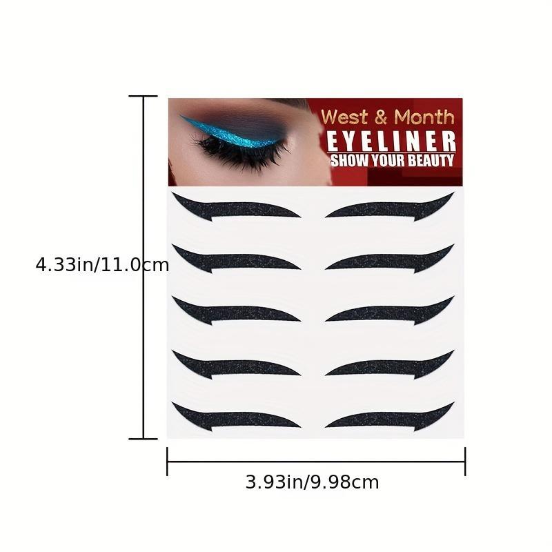 10PCS Eyeshadow Sticker Self adhesive Glitter Cat's Eye Makeup Sticker