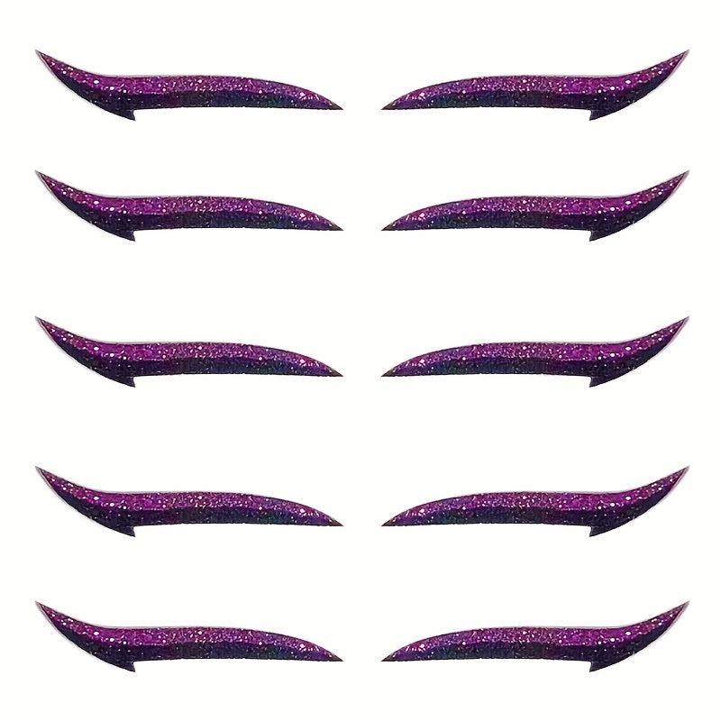 10PCS Eyeshadow Sticker Self adhesive Glitter Cat's Eye Makeup Sticker