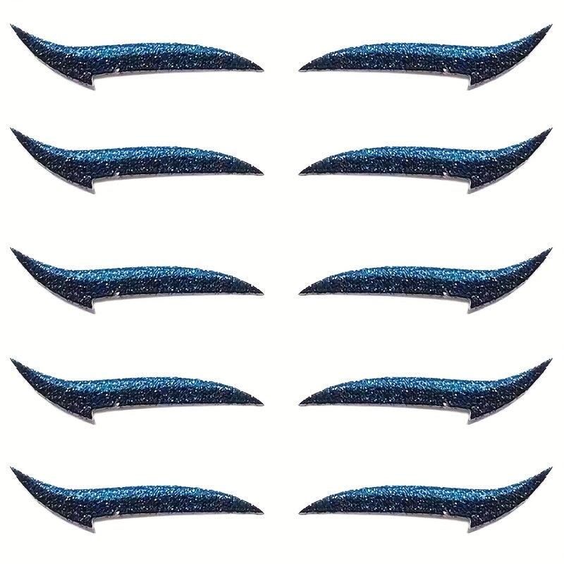 10PCS Eyeshadow Sticker Self adhesive Glitter Cat's Eye Makeup Sticker