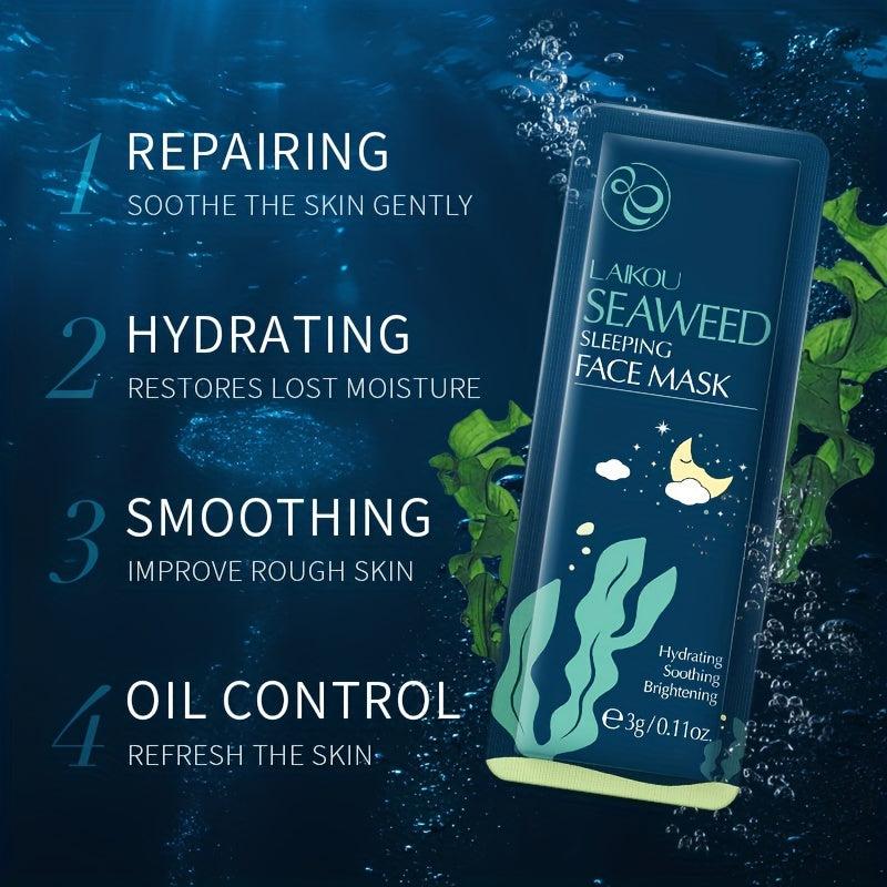 Seaweed Sleeping Mask Pack 3g Single Sheet Hydrating Moisturizing