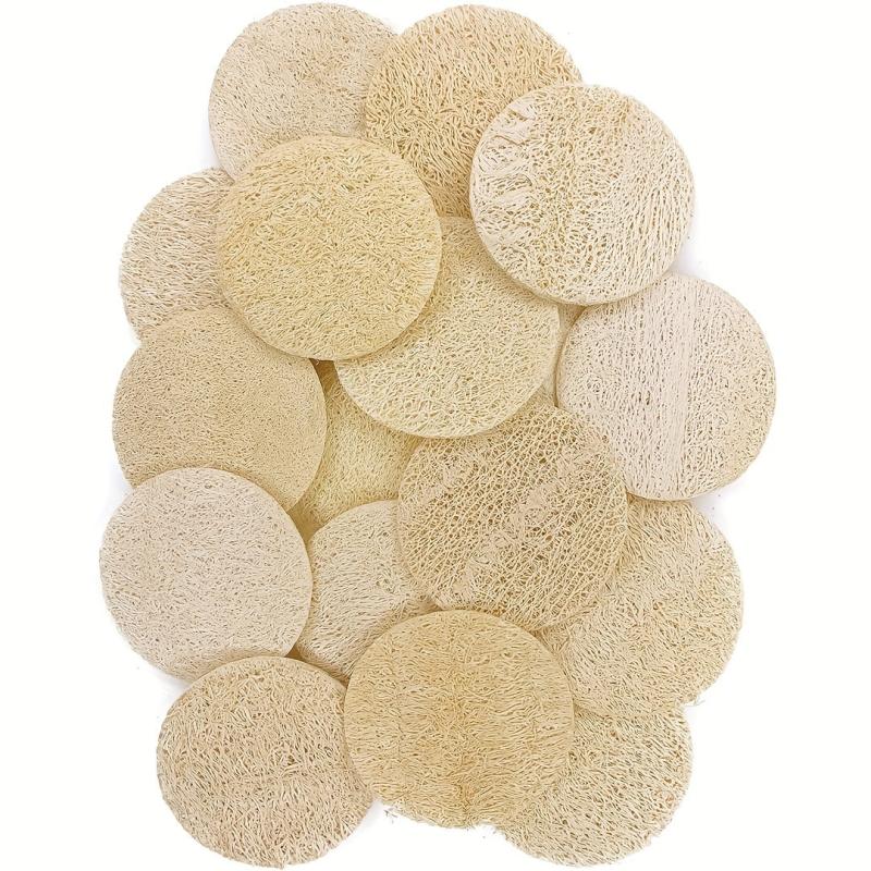 Natural Exfoliating Face Pad Loofah Sponge Facial Brush Makeup Remover Scrubber