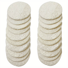 30 Pack Natural Loofah Sponge Exfoliating Face Pads Scrubbers Pad