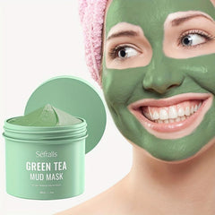 Green Tea Facial Mud Mask Gentle Exfoliating Moisturizing Nourishing Skin
