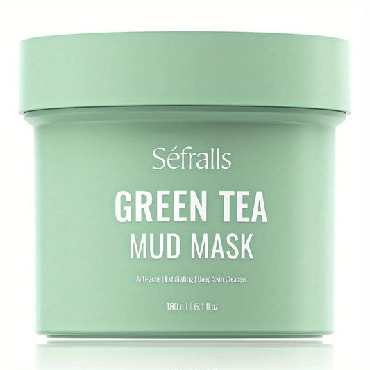 Green Tea Facial Mud Mask Gentle Exfoliating Moisturizing Nourishing Skin