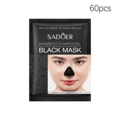 60 Bamboo Charcoal Blackhead Nose Patch Deep Cleansing Remove Blackheads