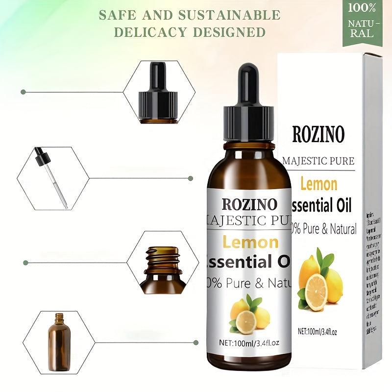 Organic Lemon Essential Oil for Skin Care and Aromatherapy