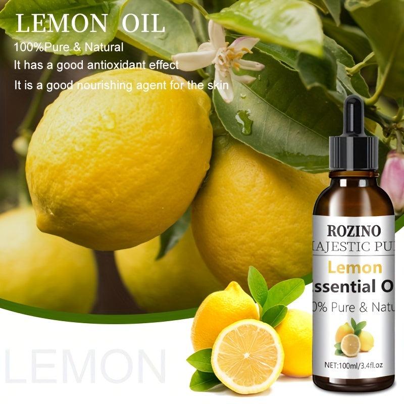 Organic Lemon Essential Oil for Skin Care and Aromatherapy