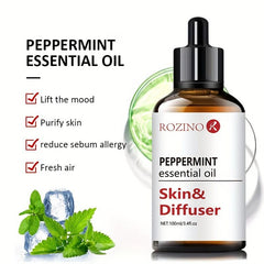 100ml Organic Peppermint Essential Oil for Skin Care Massage Aromatherapy