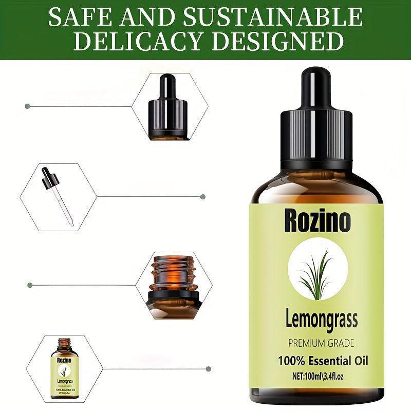 100ml Natural Lemon Grass Essential Oil for Aromatherapy Massage Skin Care