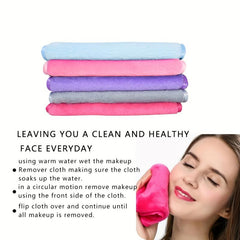 1PC Reusable Makeup Remover Cloth - Microfiber Cleansing Towel