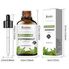 100ml Peppermint Essential 100% Pure Natural For Face Body Nails Hair