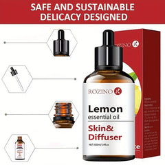 100ml Organic Lemon Essential Oil for Skin Care Massage Aromatherapy