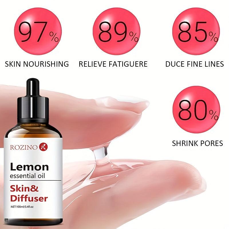 100ml Organic Lemon Essential Oil for Skin Care Massage Aromatherapy