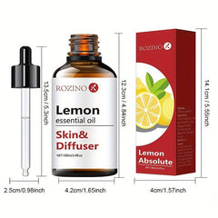 100ml Organic Lemon Essential Oil for Skin Care Massage Aromatherapy