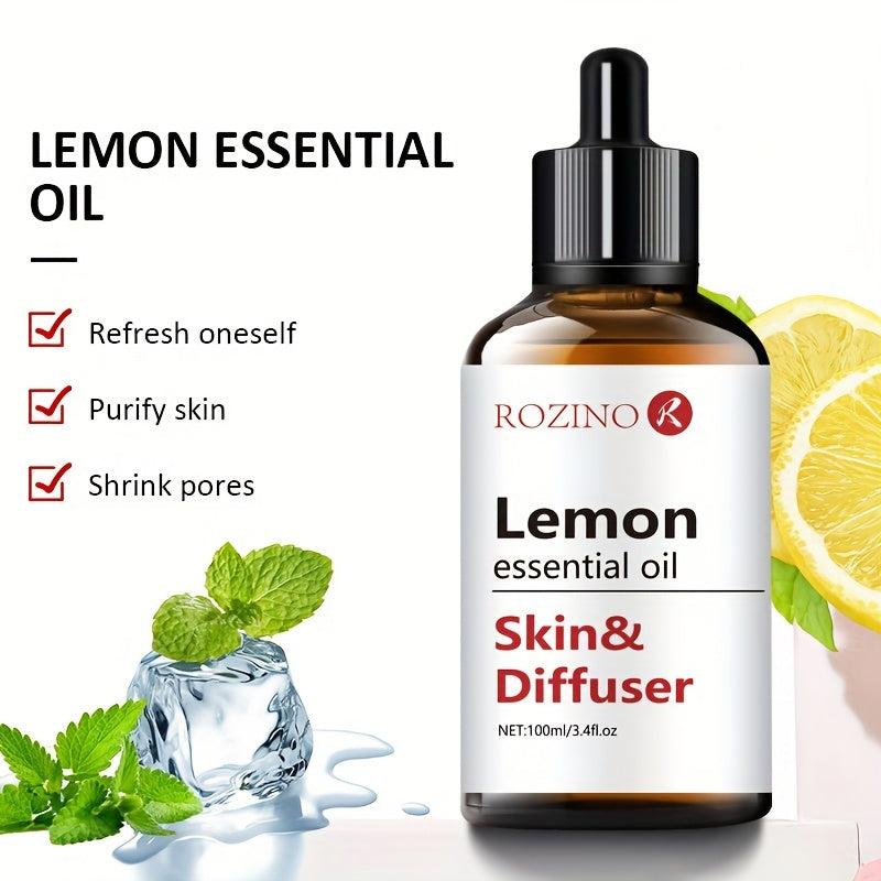 100ml Organic Lemon Essential Oil for Skin Care Massage Aromatherapy