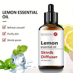 100ml Organic Lemon Essential Oil for Skin Care Massage Aromatherapy