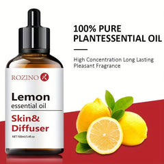 100ml Organic Lemon Essential Oil for Skin Care Massage Aromatherapy