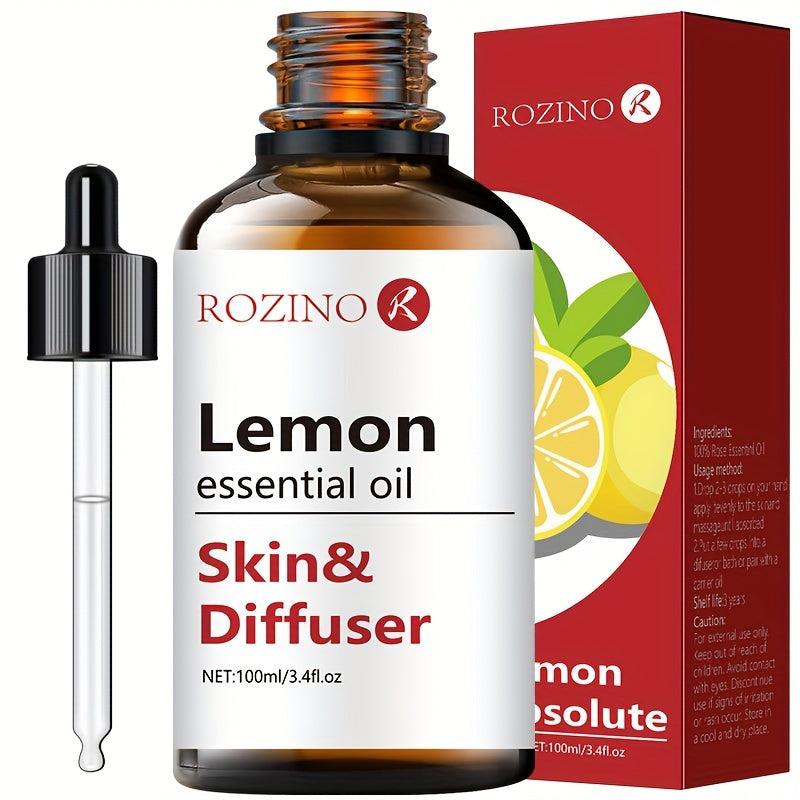 100ml Organic Lemon Essential Oil for Skin Care Massage Aromatherapy