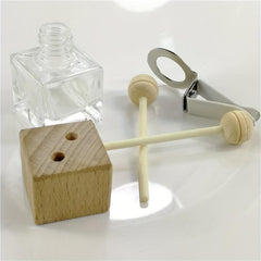 Clear Glass Car Air Freshener with Essential Diffuser