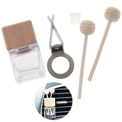 Clear Glass Car Air Freshener with Essential Diffuser