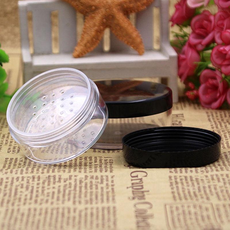 30g 50g Plastic Loose Powder Jar With Sifter Matte Cap Makeup Compact