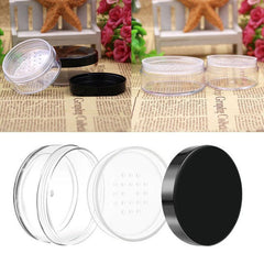 30g 50g Plastic Loose Powder Jar With Sifter Matte Cap Makeup Compact