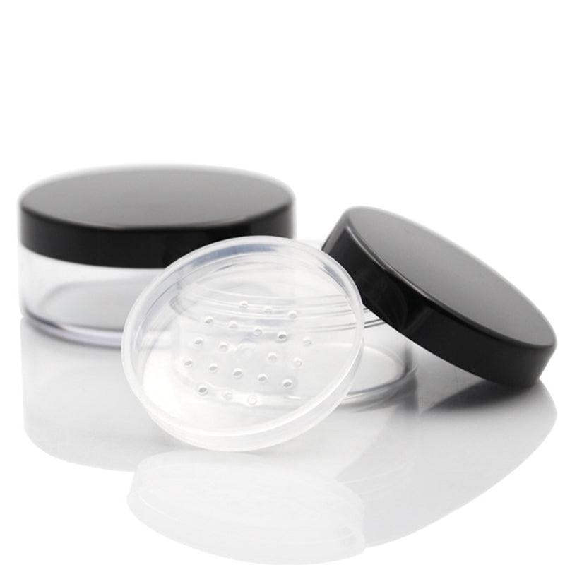 30g 50g Plastic Loose Powder Jar With Sifter Matte Cap Makeup Compact
