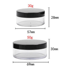 30g 50g Plastic Loose Powder Jar With Sifter Matte Cap Makeup Compact