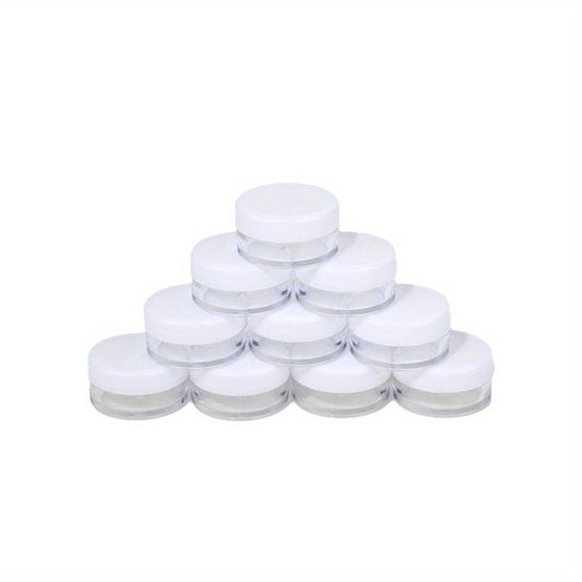 10pcs Small Round Sample Containers With Lids - Cosmetic Jars