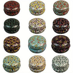12 Pack Round Tin Containers 20ml Capacity Hinged Lid for Candles Lip Balm Salve