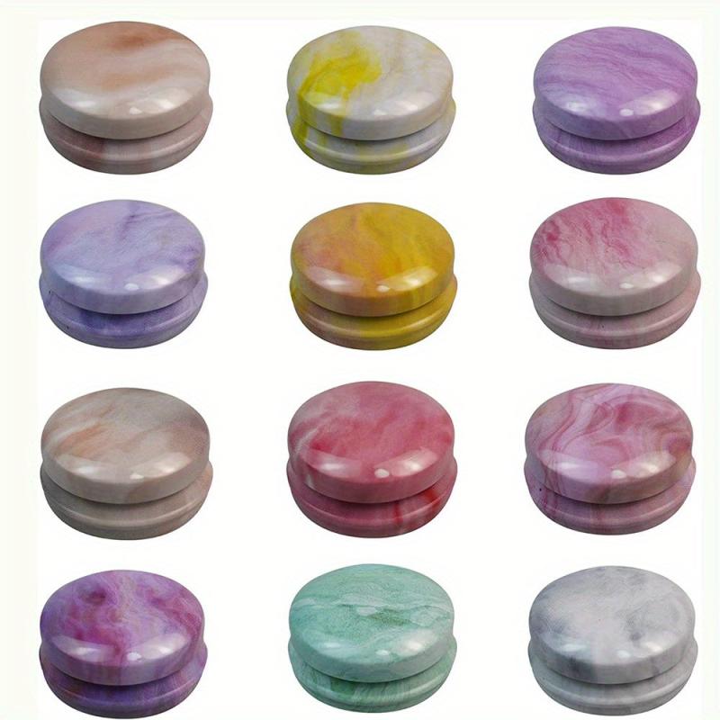 12 Pack Round Tin Containers 20ml Capacity Hinged Lid for Candles Lip Balm Salve