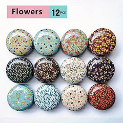 12 Pack Round Tin Containers 20ml Capacity Hinged Lid for Candles Lip Balm Salve