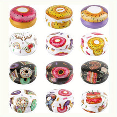 12 Pack Round Tin Containers 20ml Capacity Hinged Lid for Candles Lip Balm Salve