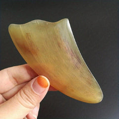 Ox Horn Gua Sha Board Face Massager Anti-Aging Wrinkle Reduction