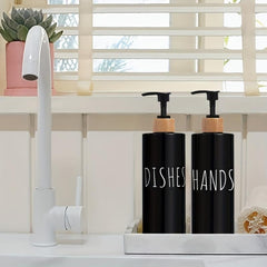 2pcs 500ml Refillable Hand Sanitizer Storage Bottles