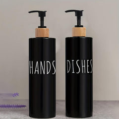 2pcs 500ml Refillable Hand Sanitizer Storage Bottles