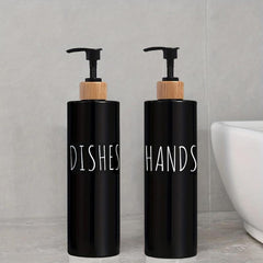2pcs 500ml Refillable Hand Sanitizer Storage Bottles