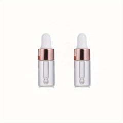 2pcs Clear Glass Dropper Vials for Essential Oils Aromatherapy 1ml 2ml 3ml 5ml