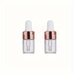 2pcs Clear Glass Dropper Vials for Essential Oils Aromatherapy 1ml 2ml 3ml 5ml